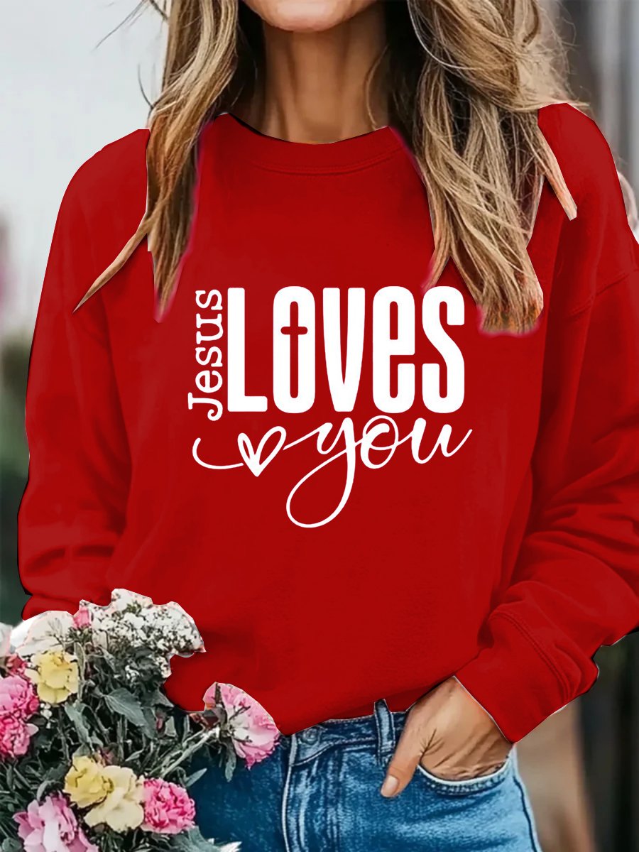 Women's Casual Valentine's Day Faith T-Shirt Sweatshirt
