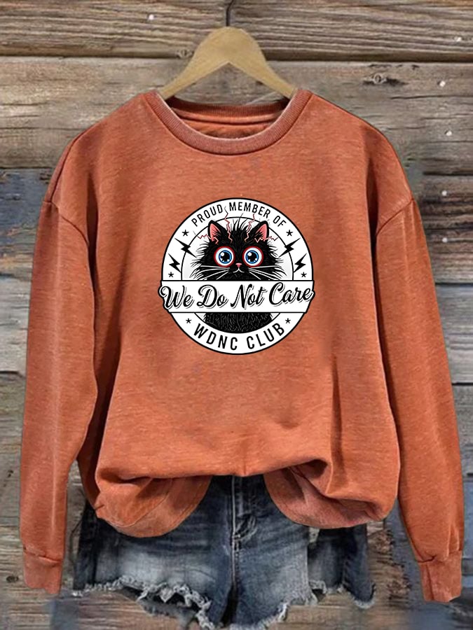 Women's Retro Funny Proud Member Of Club We Do Not Care Menopause Perimenopause Print Sweatshirt