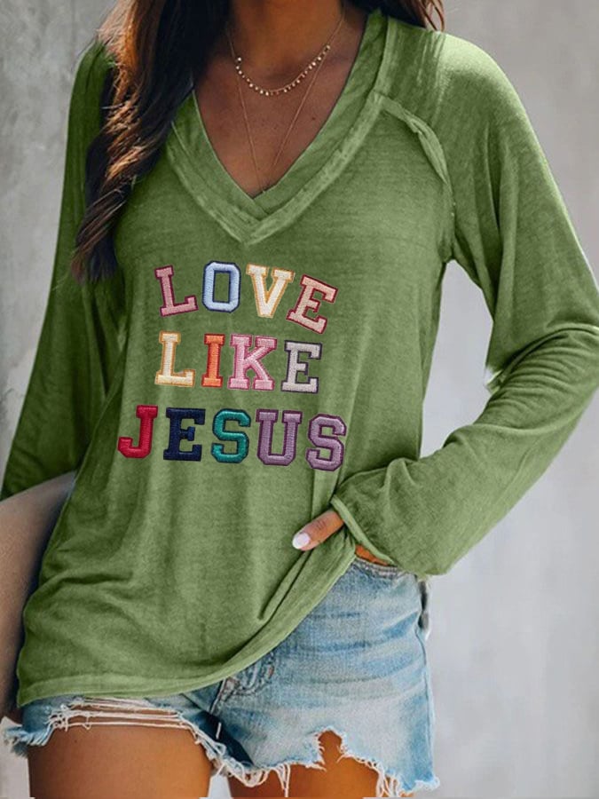 Women's Love Like Jesus Print T-Shirt