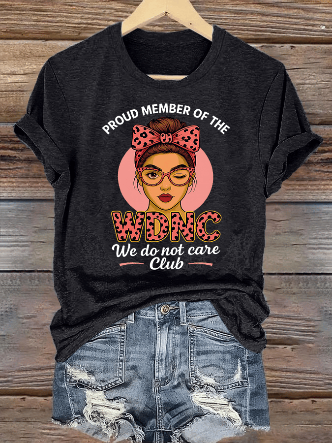 Women's Retro Funny Proud Member Of Club Menopause Perimenopause Print T-Shirt