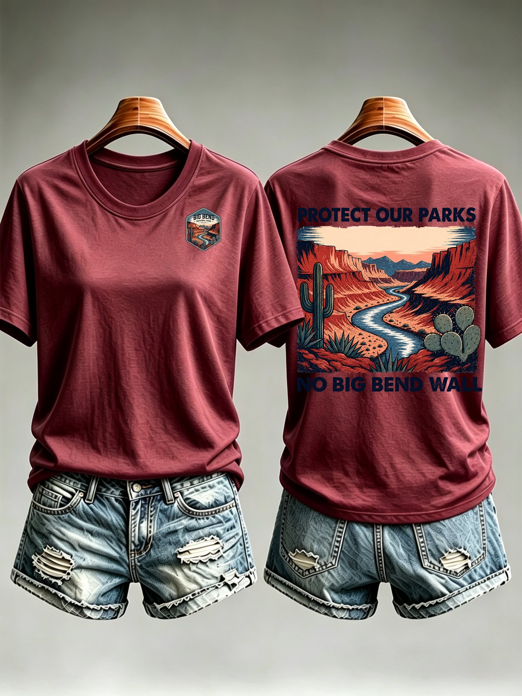 Women's Protect Our National Parks,No Big Bend Wall T-Shirt