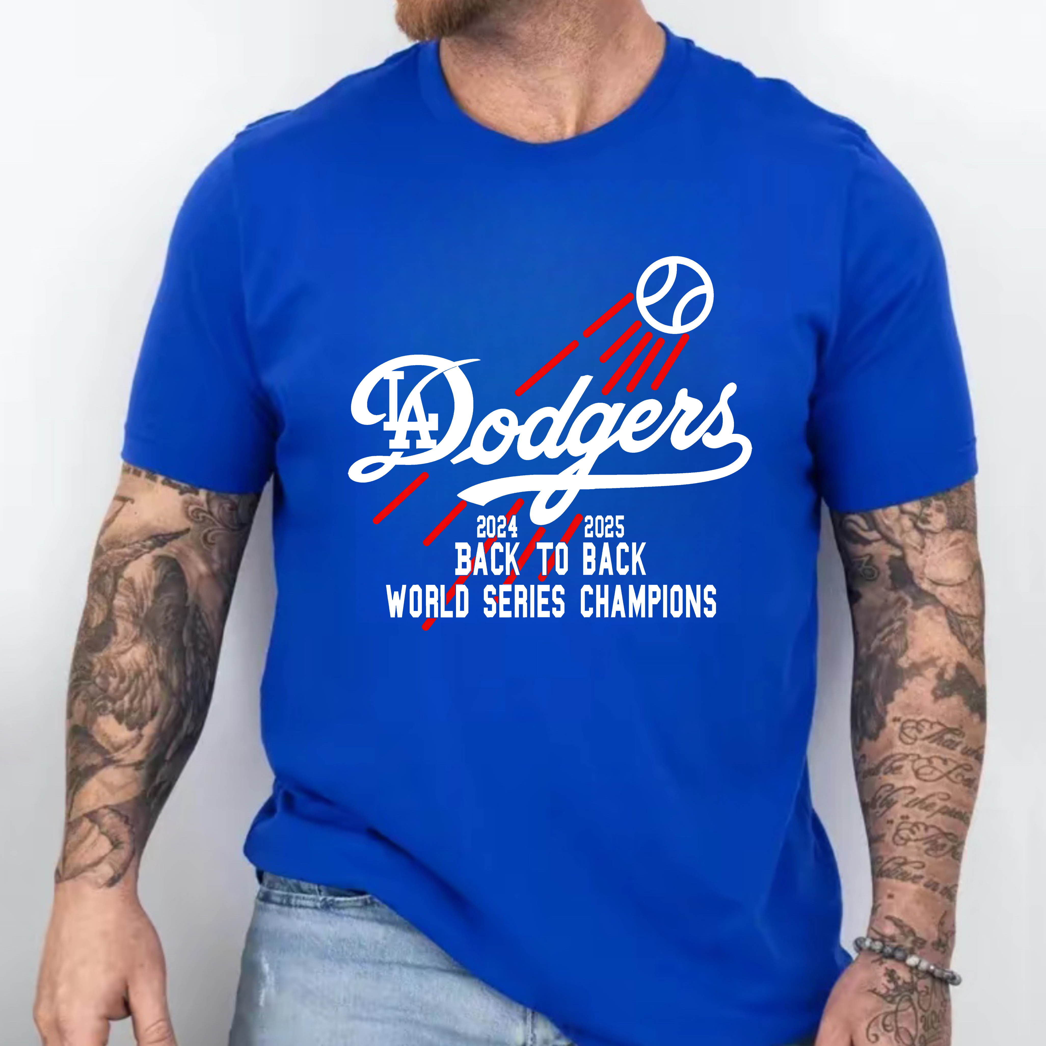 Dodgers Back To Back World Series Champions Tee For Men