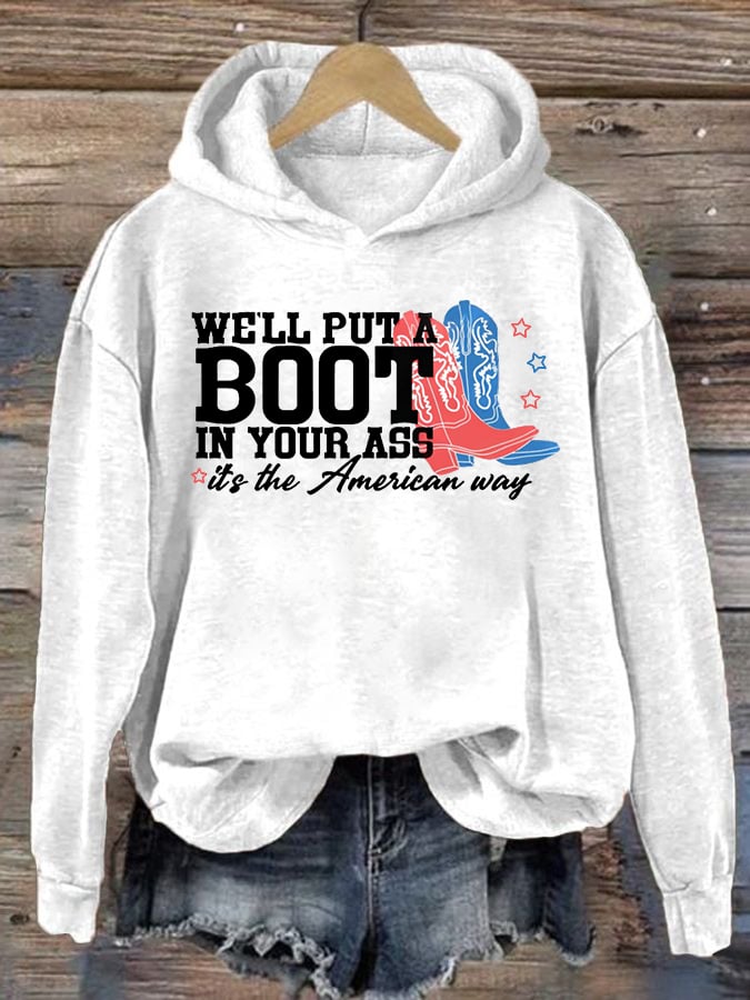 Women's Courtesy of the Red, White and Blue Cowboy Hoodie