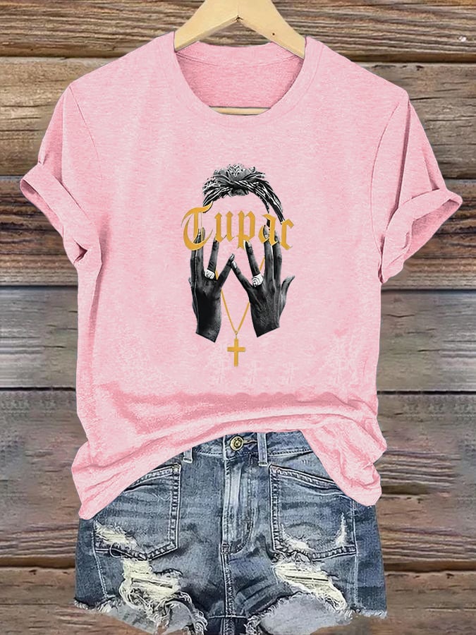 Women's Retro Rap Star Comfortable Pure Cotton T-Shirt