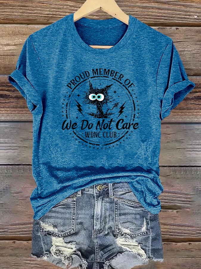 Women's Retro Funny Proud Member Of Club Menopause Perimenopause Print T-Shirt