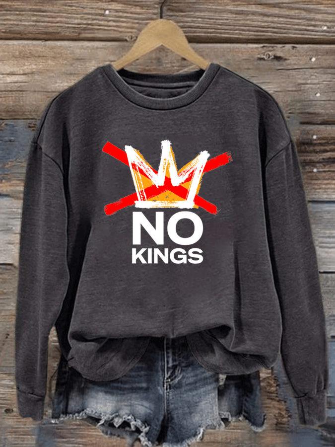 🔥Buy 3 Get 15% Off Women's America has No Kings Printed Casual Sweatshirt