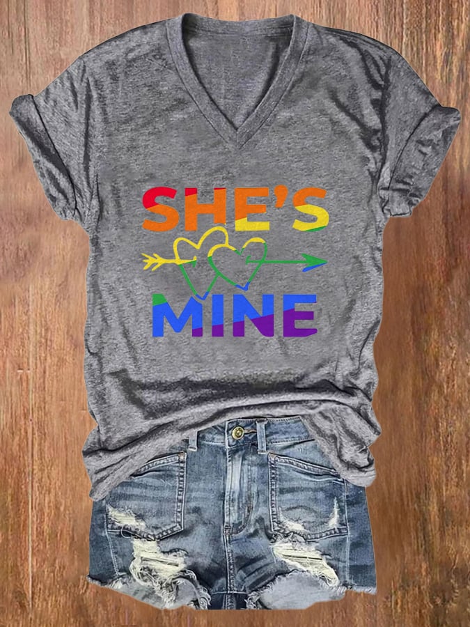 Women's She's Mine Print Short Sleeve T-Shirt