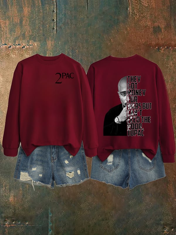 Women's 2Pac Rapper Print Sweatshirt