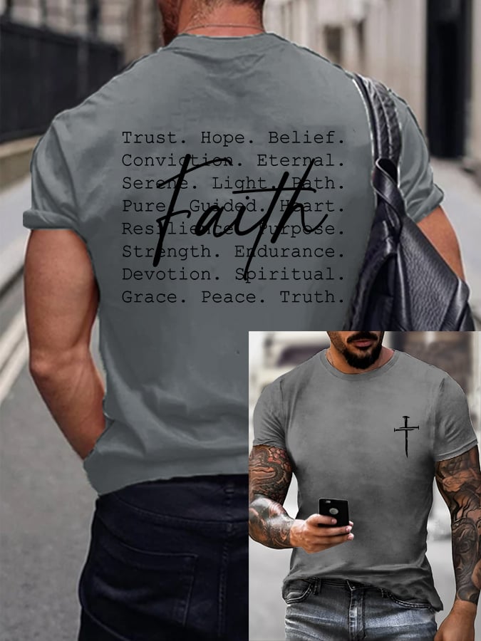 Men's casual faith T-shirt