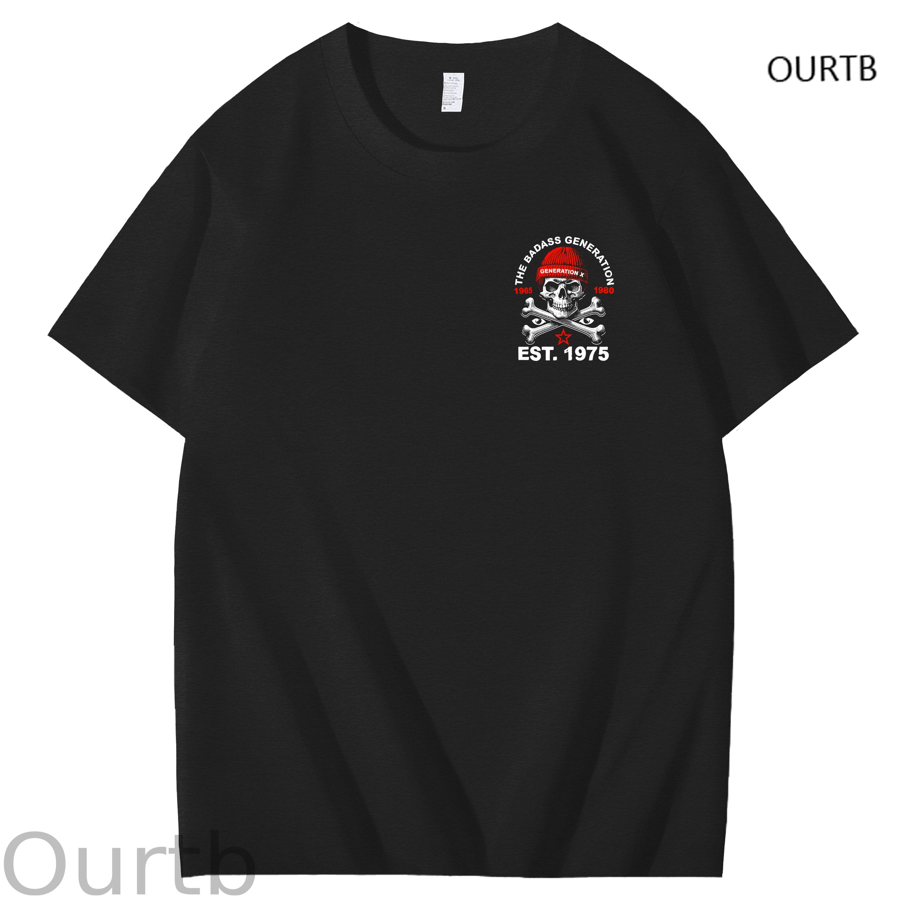 The Badass Generation 1965 1980 Generation X Before All You Sissies Were Born Funny Art Pattern Print T-Shirt