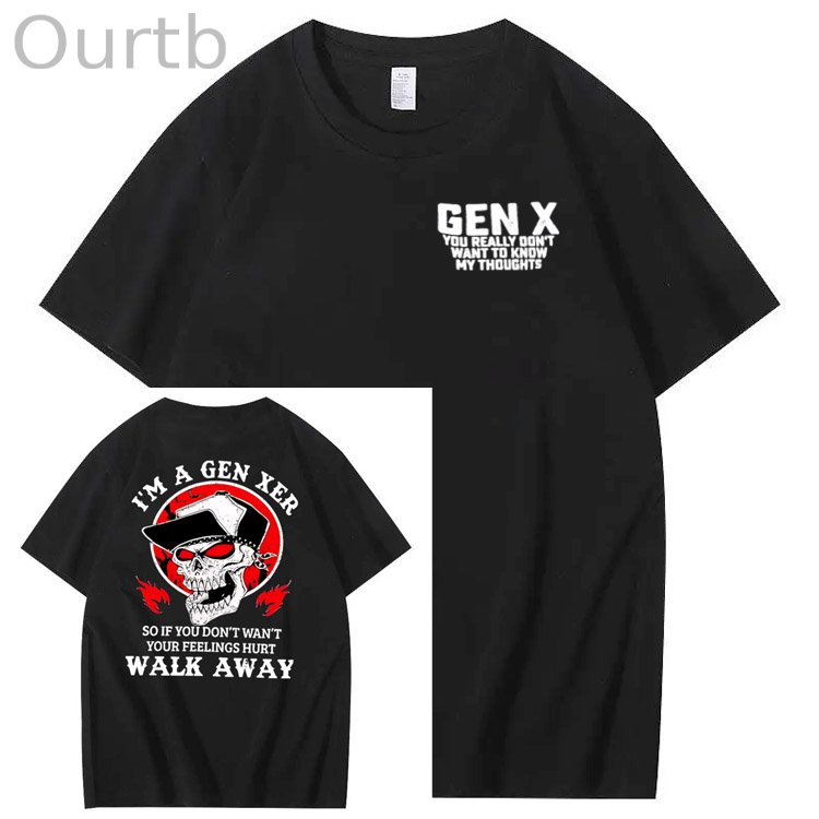 Gen X Walk Away Pattern Print Crew Neck T-Shirt