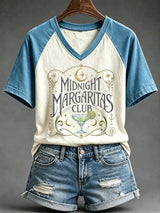Women's Midnight Margaritas Print Casual T-shirt
