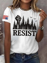 Retro Resist Save The Forest Service Print T-Shirt