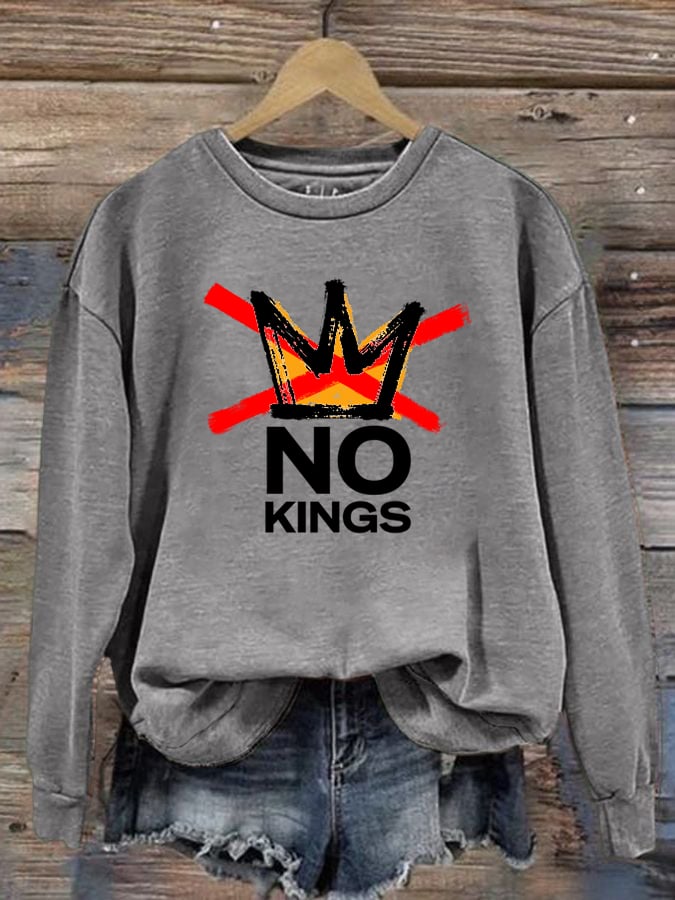 🔥Buy 3 Get 15% Off Women's  America has No Kings Printed Casual Sweatshirt