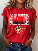 Women's Ice Hockey Graphic Casual T-Shirt