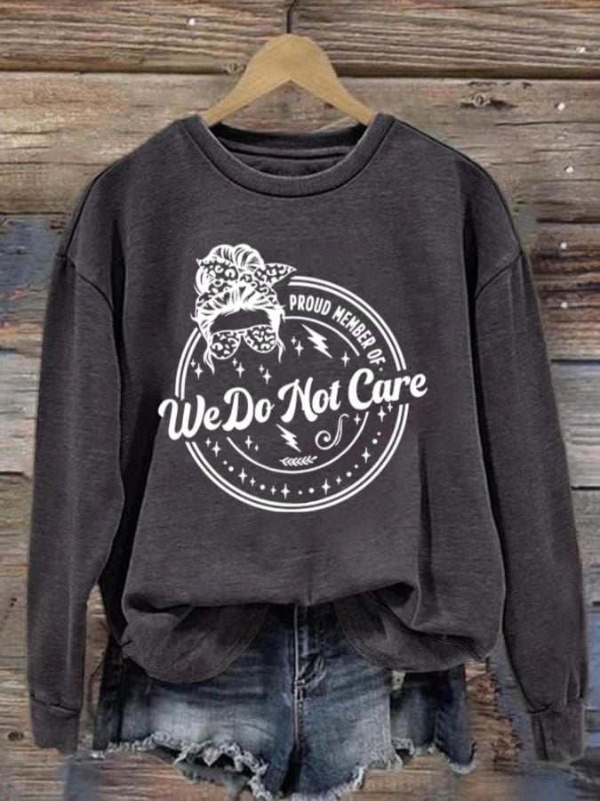 Retro Funny Proud Member Of  Print Sweatshirt