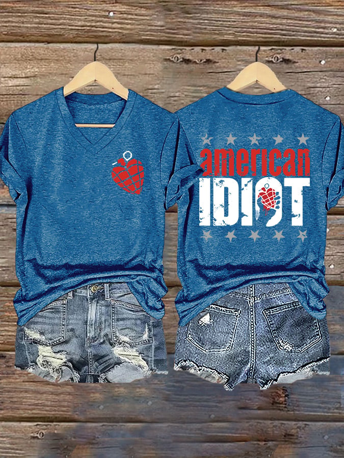 Women's Rock Band Print Casual T-Shirt