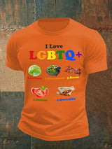 Men's LGBTQ+ Pride Graphic Tee for Food Lovers