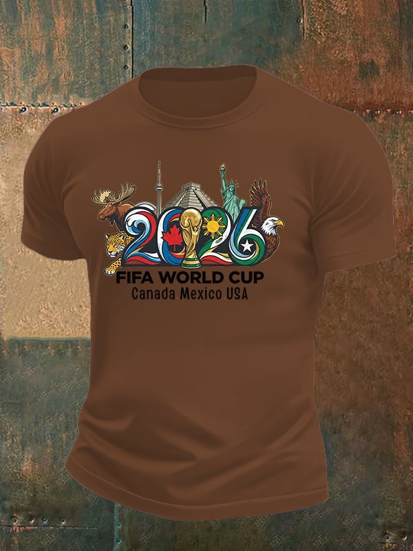 Men's  2026 Canada Mexico Usa Football T-shirt