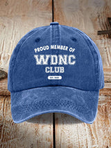 Retro Proud Member Of WDNC Club Est. 2025 Menopause Perimenopause Print Baseball Cap