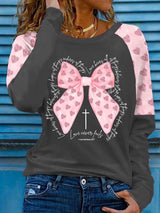 Women's Love Never Fails Heart Print T-Shirt