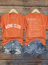 V-Neck Retro Funny WDNC Menopause Perimenopause This List Is Not Exhaustive Print T-Shirt