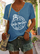 V-Neck Retro Funny Proud Member Of WDNC Club Menopause Perimenopause Print T-Shirt
