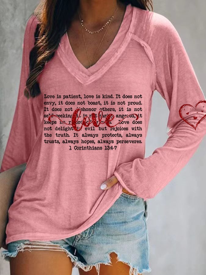 Women's Love is patient Printed T-Shirt