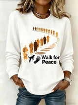 Women's Walk For Peace  Art Print Sweatshirt