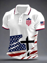 Men's USA Soccer Print Polo Shirt