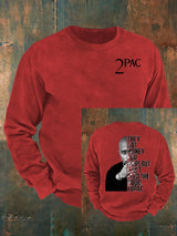 Men's 2Pac Rapper Print  Sweatshirt