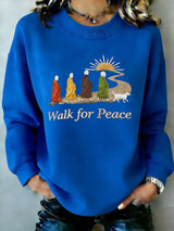 Women's Walk For Peace  Art Print Sweatshirt