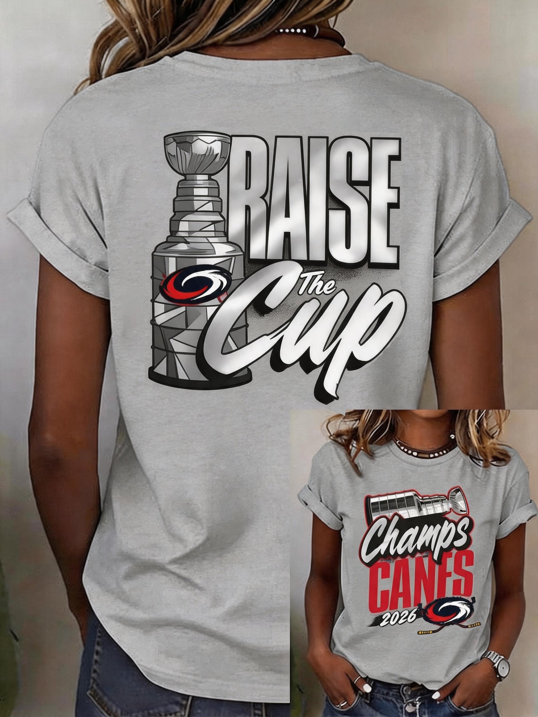 Women's Ice Hockey Print T-shirt