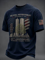 Men's 9.11 Never Forget Print Casual T-shirt