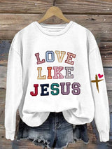 Women's Valentine's Day Printed Round Neck Sweatshirt