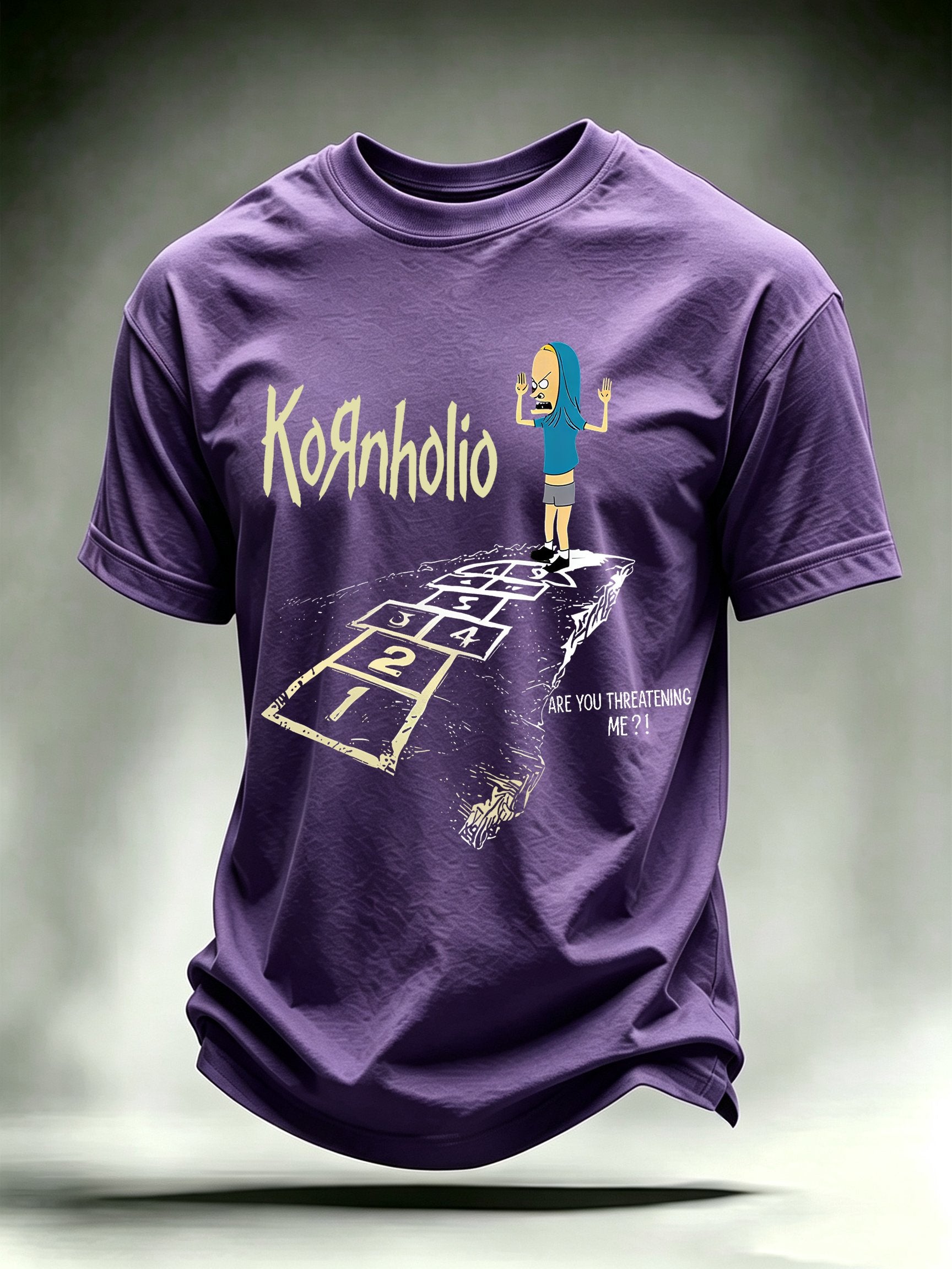 Men's Vintage Kornholio Graphic Funny T-Shirt
