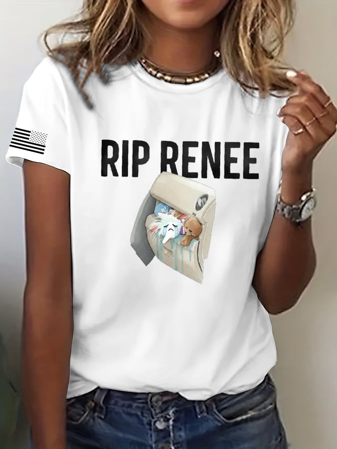 Women's trendy graphic print casual T-shirt