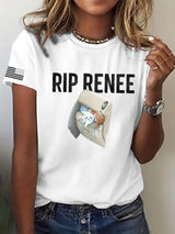 Women's trendy graphic print casual T-shirt