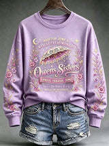 Women's Owens Sisters Print Casual Sweatshirt
