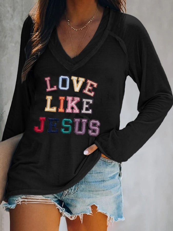Women's Love Like Jesus Print T-Shirt