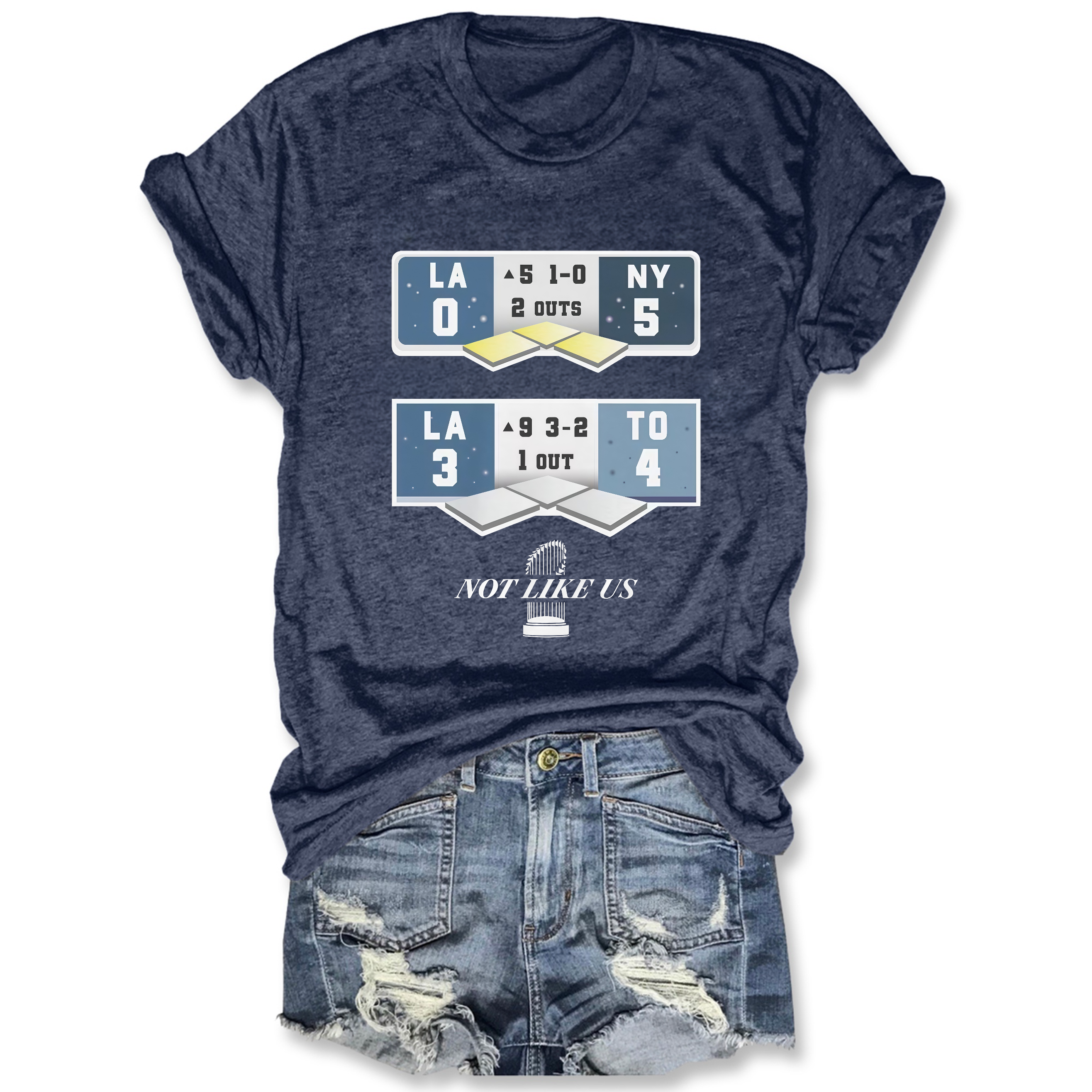 2025 Dodgers Back to Back Scoreboard Tee