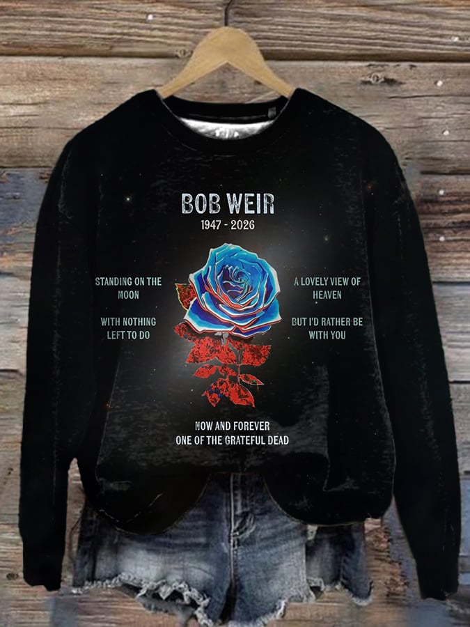 🔥Buy 3 Get 15% Off Women's Vintage Rock Tribute Print Casual Sweatshirt