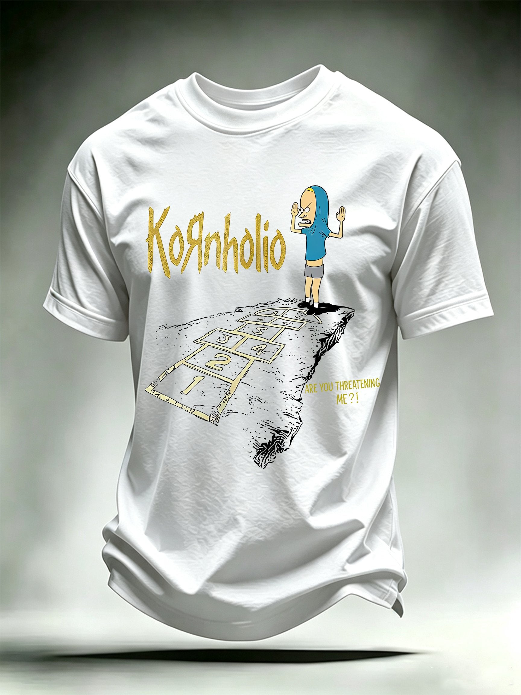 Men's Vintage Kornholio Graphic Funny T-Shirt