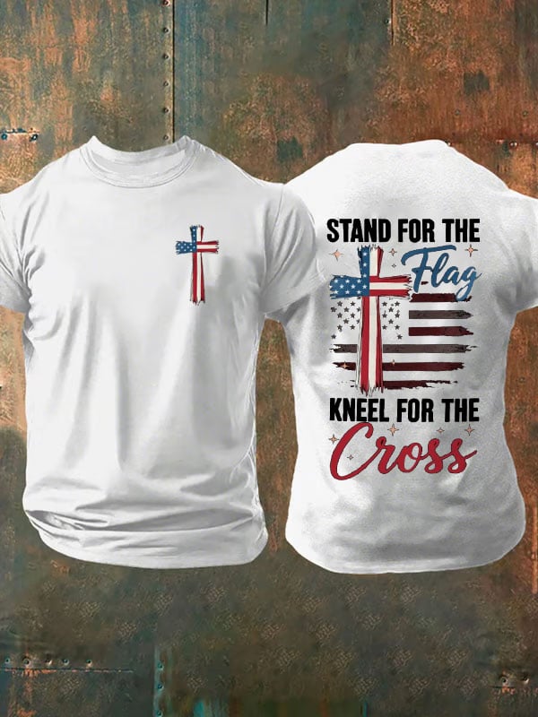 🔥Buy 3 Get 15% Off🔥Men's Faith Cross Printed Casual T-shirt