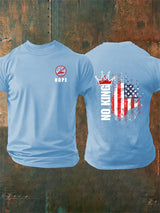 Men's  NOPE No King American Flag Print T-Shirt