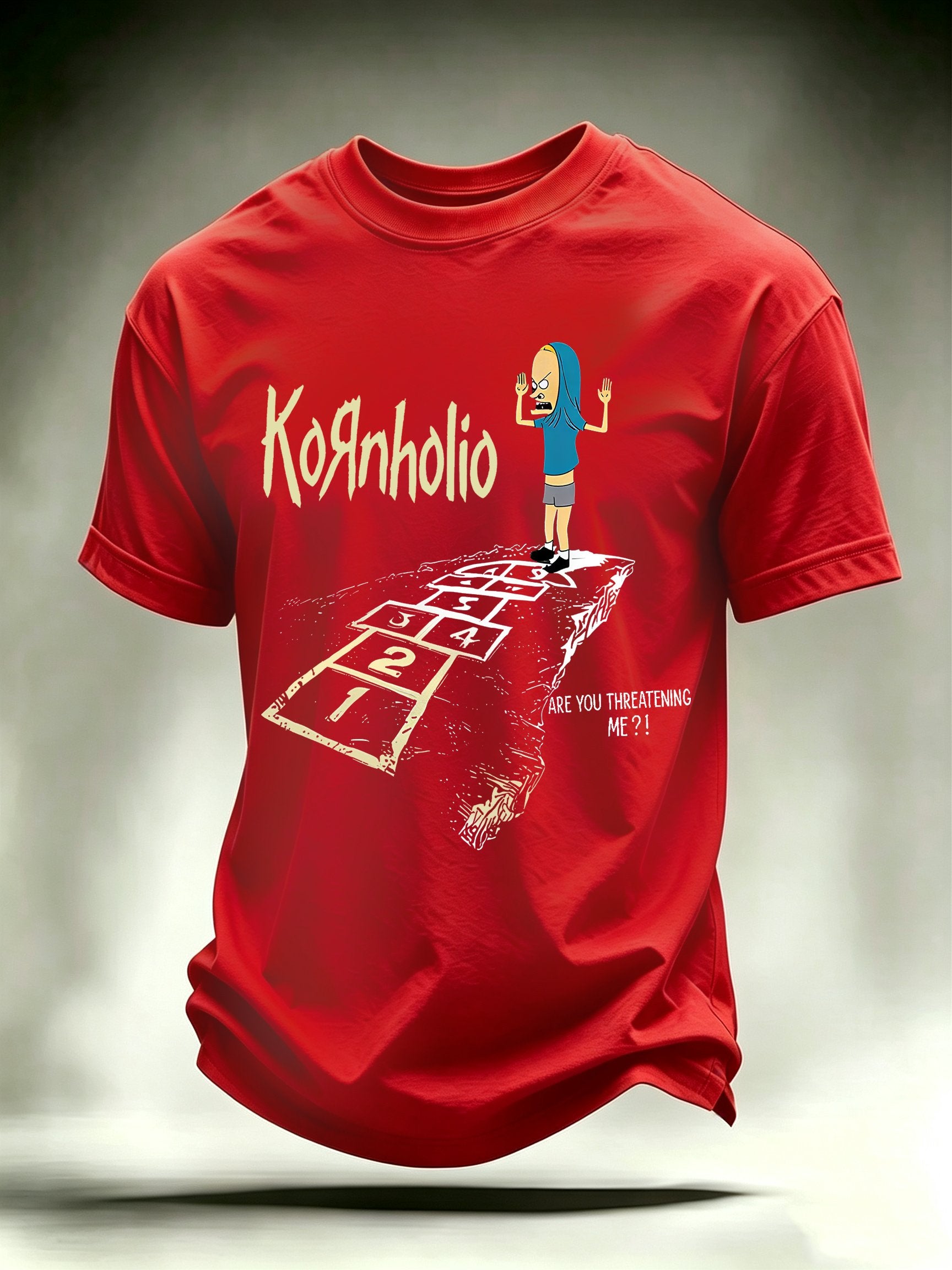 Men's Vintage Kornholio Graphic Funny T-Shirt