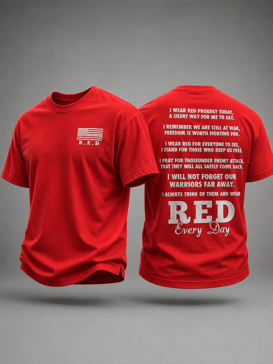 Men's Red Friday Casual T-Shirt