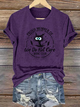 Women's  Retro Funny Proud Member Of Club Menopause Perimenopause Print T-Shirt
