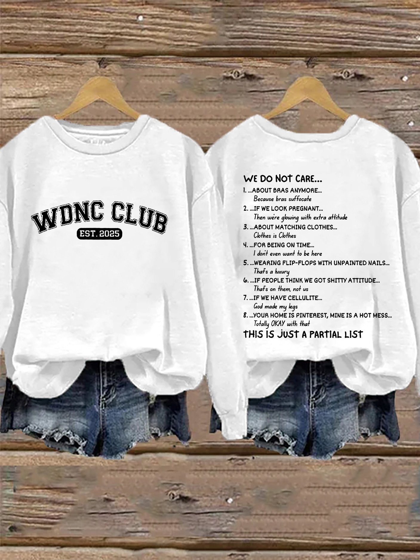 Retro Proud Member Of WDNC Club Est. 2025 Print Sweatshirt