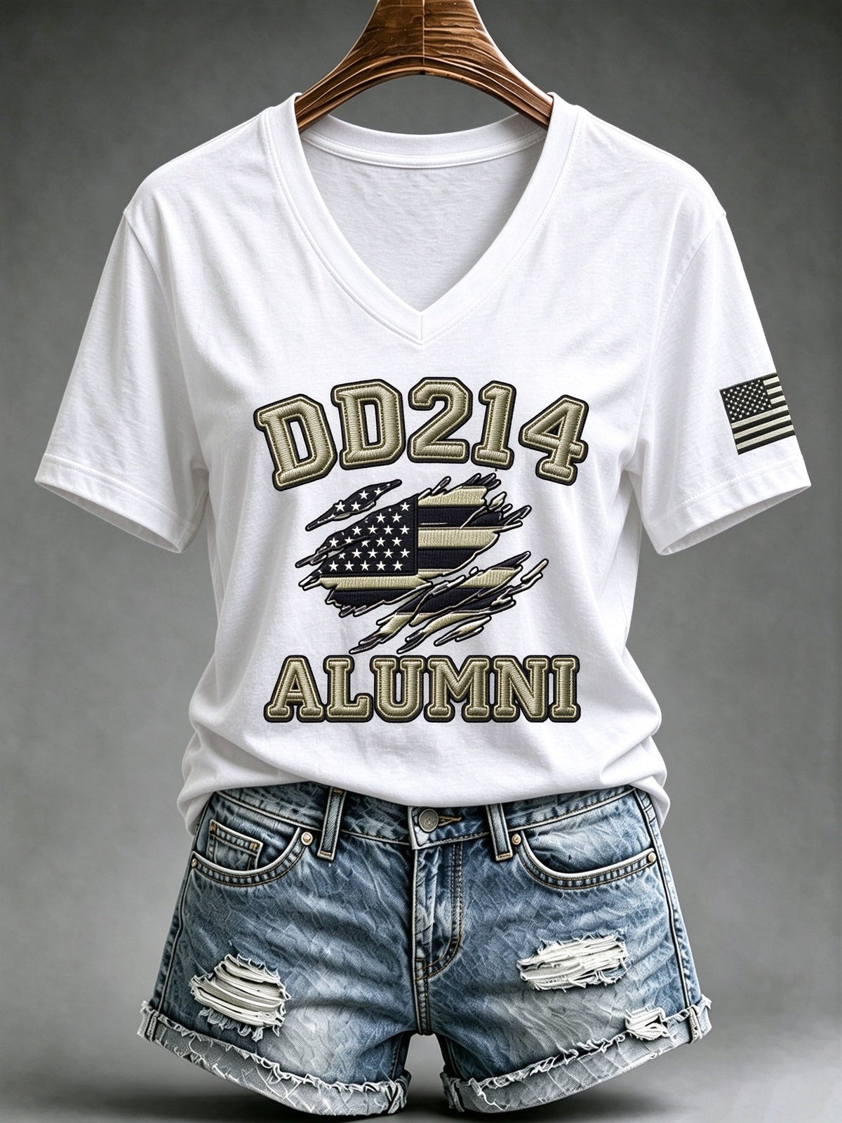 Women's Veteran Pride DD-214 Printed Casual T-Shirt